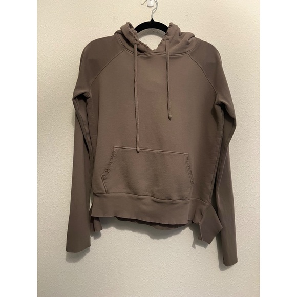 Frank & Eileen Tops - #1709 Frank & Eileen Tee Lab Gray Distressed Drawstring Hoodie Sweatshirt Medium
